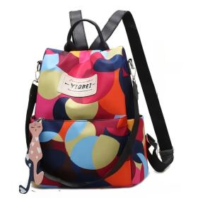 حقيبة ظهر أكسفورد للنساء ضد السرقة – متعدد الالوان – حقيبة ظهر أكسفورد مقاومة للماء ومضادة للسرقة للنساء